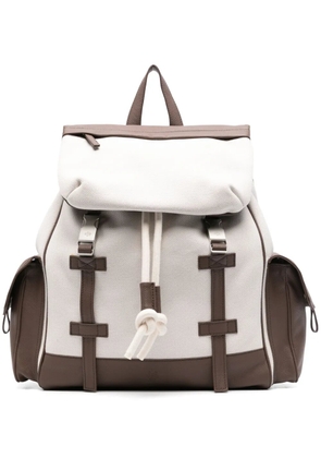 Eleventy canvas backpack - Neutrals