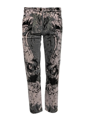 Roberto Cavalli Vintage baroque-print trousers - Grey