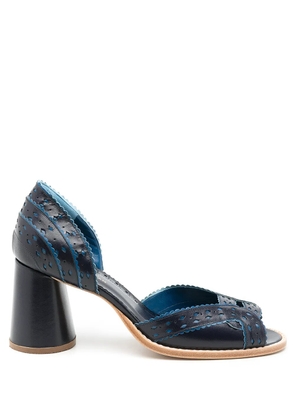 Sarah Chofakian Secret Garden peep-toe pumps - Blue