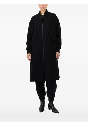 Y's O-Long Ma-1 B zip-up coat - Black