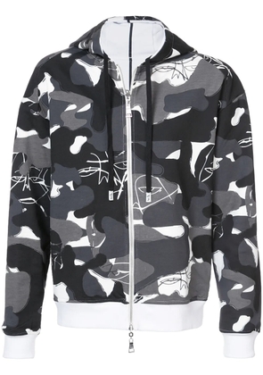 Haculla Witchslap reversible camouflage hoodie - Black