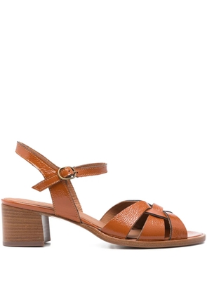 KING TARTUFOLI 50mm leather ankle-strap sandals - Neutrals