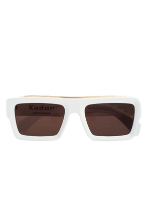 Kador square-frame sunglasses - White