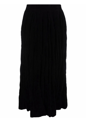 Uma Wang high-waisted velvet-effect skirt - Black