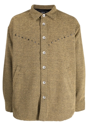 FIVE CM stud-embellished drop-shoulder shirt - Yellow