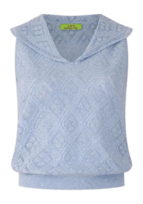 Shanghai Tang collared sleeveless top - Blue