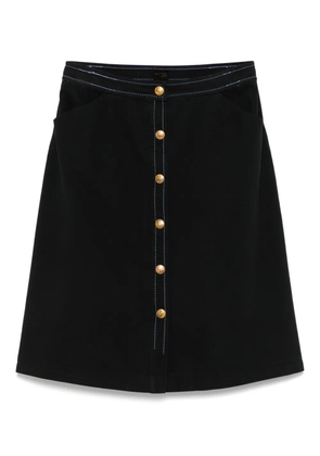 Celine Pre-Owned 1970s twill midi skirt - Black