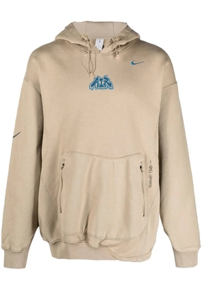 Nike X Off-White swoosh-logo detail hoodie - Neutrals