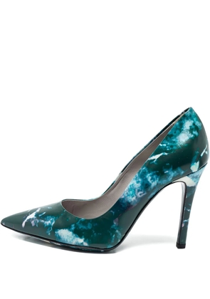 MSGM 105mm marble-print pumps - Blue