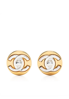 CHANEL Pre-Owned 1997 CC Turn-lock clip-on earrings - Gold