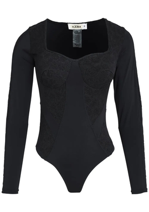 Amir Slama panelled lace bodysuit - Black