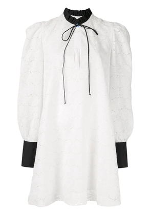 Macgraw lace design dress - White