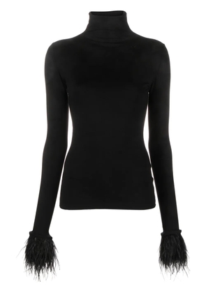MANURÍ Elektra roll-neck knitted top - Black