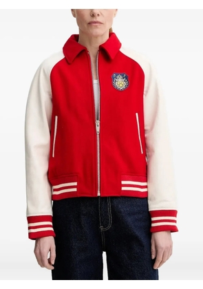 The Kooples varsity-patch jacket - Red
