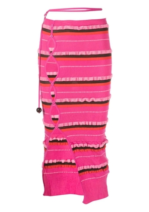 Jacquemus La jupe maille Concha midi skirt - Pink