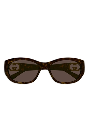 Gucci Eyewear interlocking-GG tortoiseshell sunglasses - Brown