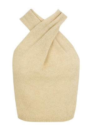 Cortana Lux halterneck top - Neutrals