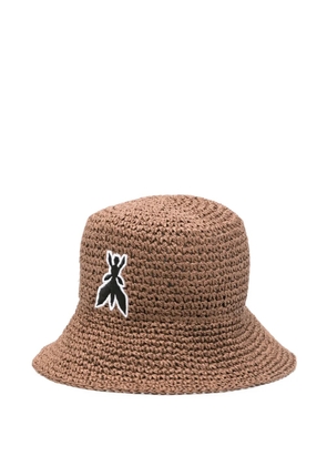 Patrizia Pepe logo-embroidered bucket hat - Brown