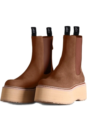 R13 round-toe boots - Brown