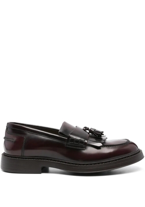 Doucal's tassel and fringe-detailed loafers - Red