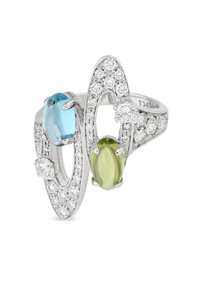 Bvlgari Pre-Owned 18K white gold Elisia multistone ring - Silver