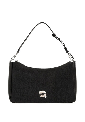 Karl Lagerfeld Ikon pebbled shoulder bag - Black
