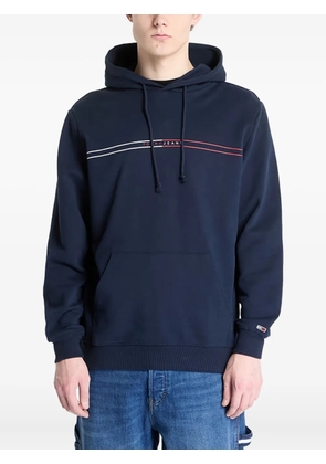 Tommy Jeans logo drawstring cotton hoodie - Blue