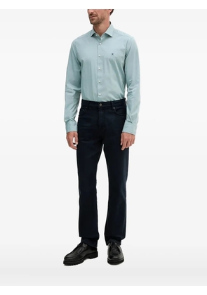 Hackett embroidered-logo long-sleeve shirt - Blue