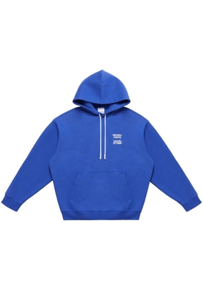 COUNTY OF MILAN MBCM Slogan cotton hoodie - Blue