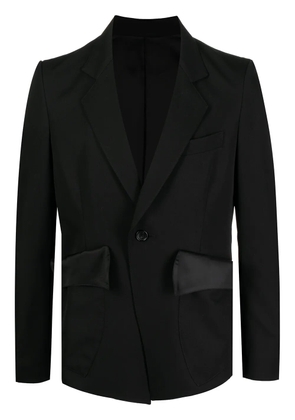 sulvam slash single-button blazer - Black