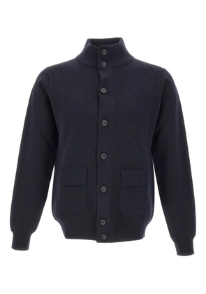 Filippo De Laurentiis stand-up collar patch-pocket jacket - Blue