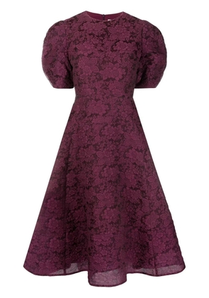 ERDEM floral print A-line dress - Purple