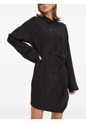 HERSKIND ruched pattern sort dress - Black