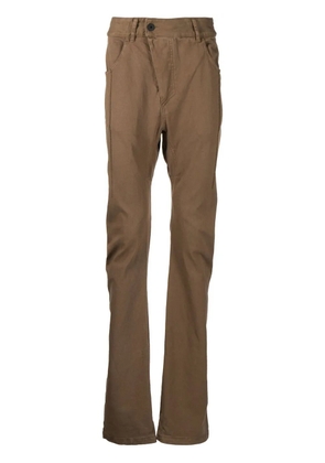 11 By Boris Bidjan Saberi straight-leg off-centre trousers - Brown