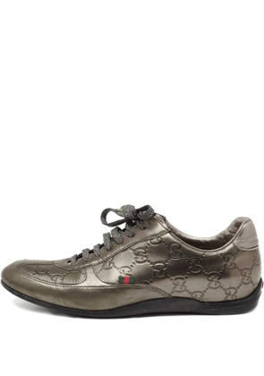 Gucci Pre-Owned Double G sneakers - Silver