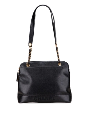 CHANEL Pre-Owned 1996-1997 Caviar Logo shoulder bag - Black