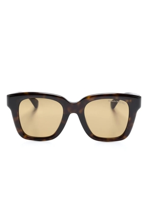 Alexander McQueen Eyewear tortoiseshell-effect square-frame sunglasses - Brown