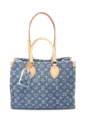 Louis Vuitton Pre-Owned 2021-2025 Monogram Denim Onthego MM satchel - Blue