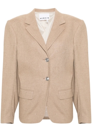 REMAIN pleat-detailed textured blazer - Neutrals