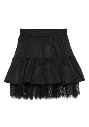 HAMZA ruffled lace-trimmed skirt - Black