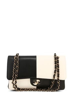 CHANEL Pre-Owned bicolor leather chain shoulder bag - Black