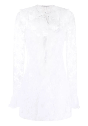 Philosophy Di Lorenzo Serafini ruffled lace minidress - White