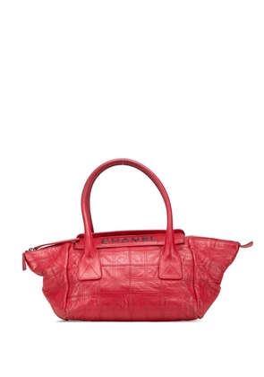 CHANEL Pre-Owned 2006-2008 Lambskin Square Stitched Lax handbag - Red