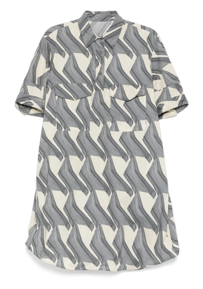 JNBY pattern-printed dress - Blue