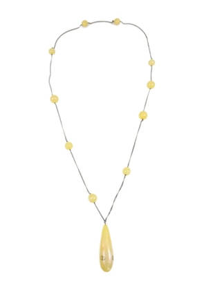 CHANEL Pre-Owned 1999 CC faux-pearl pendant necklace - Silver