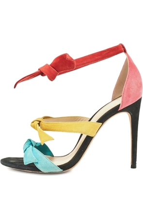 Alexandre Birman 100mm bow suede sandals - Orange