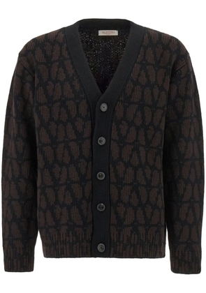 Valentino Garavani Toile Iconographe wool cardigan - Brown