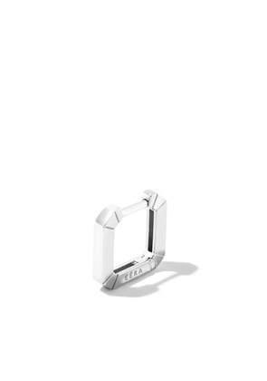EÉRA 18kt white gold Mini Square hoop earring - Silver