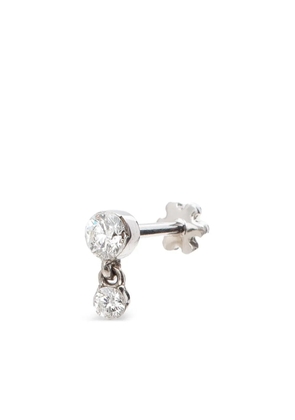 MARIA TASH 18K white gold invisible-set diamond earring