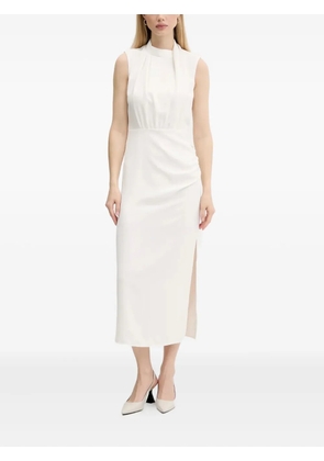 HUGO side-split midi dress - White